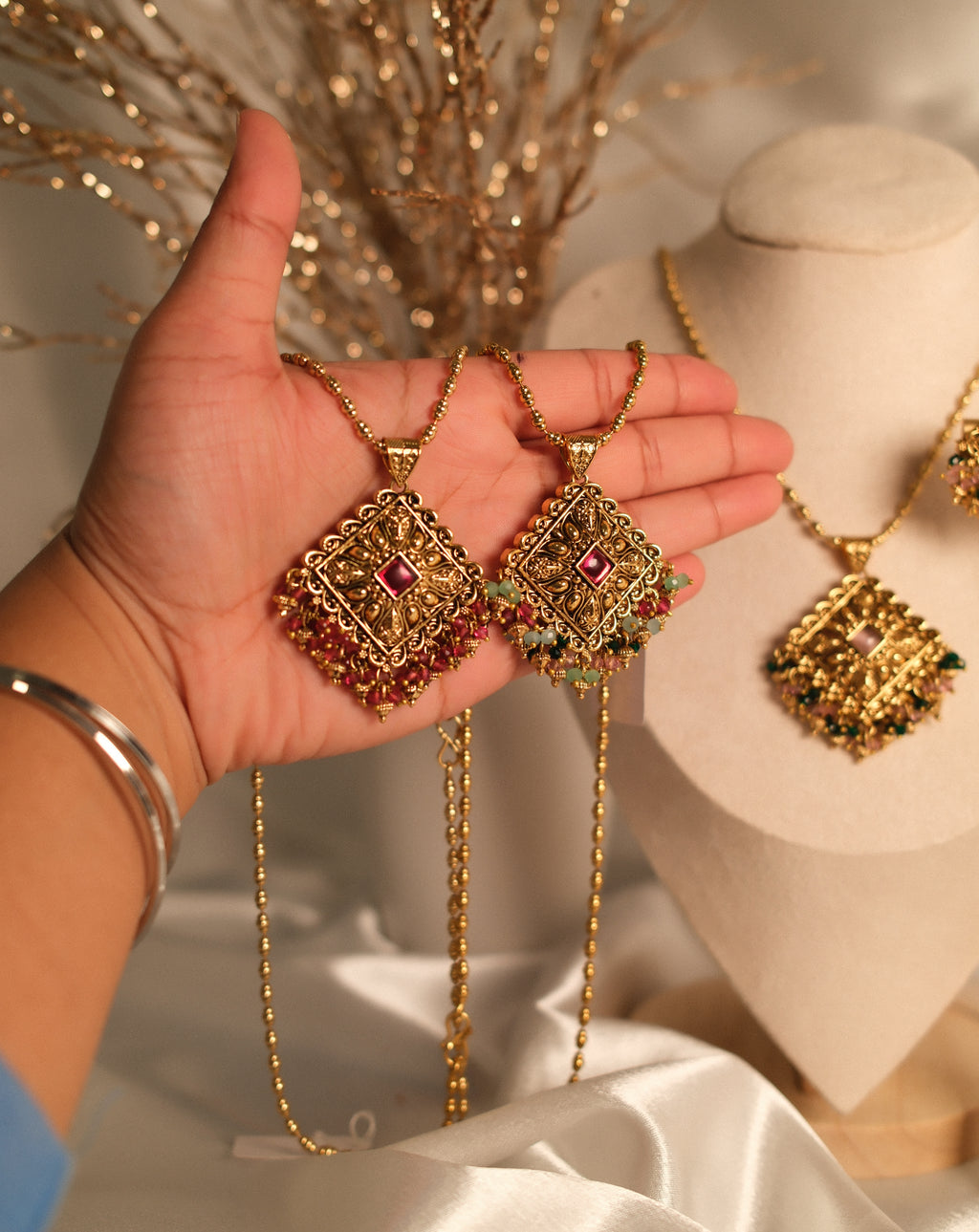 Pendant set - 1g gold plated