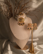 Roshni 1g gold plated set w/ tikka