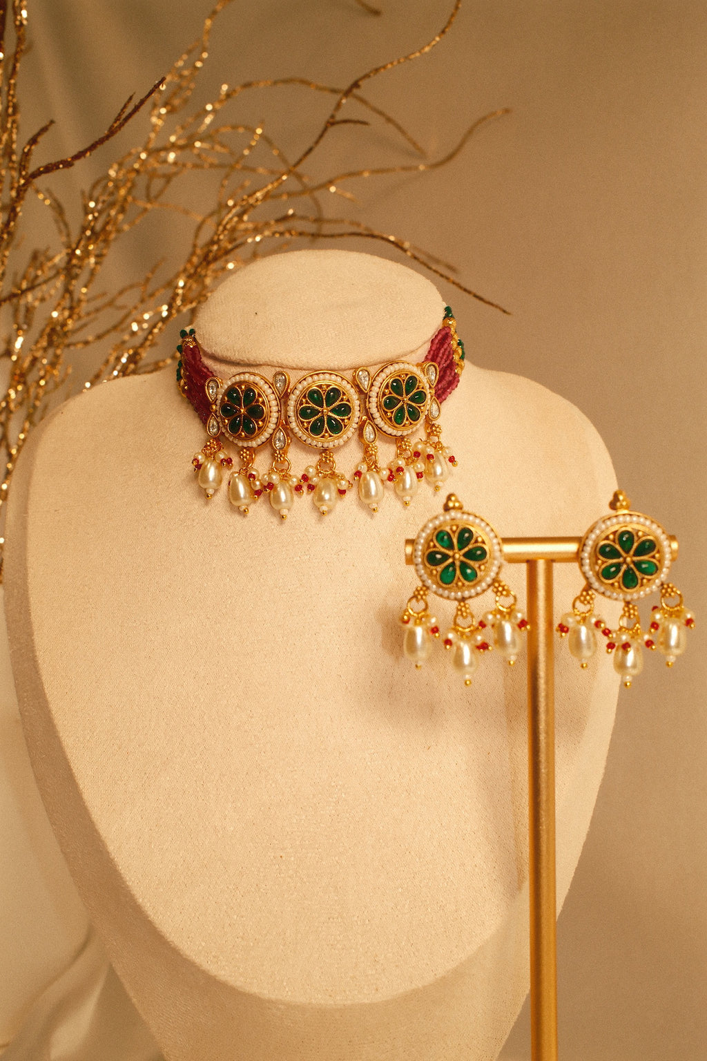 Emerald Choker Set