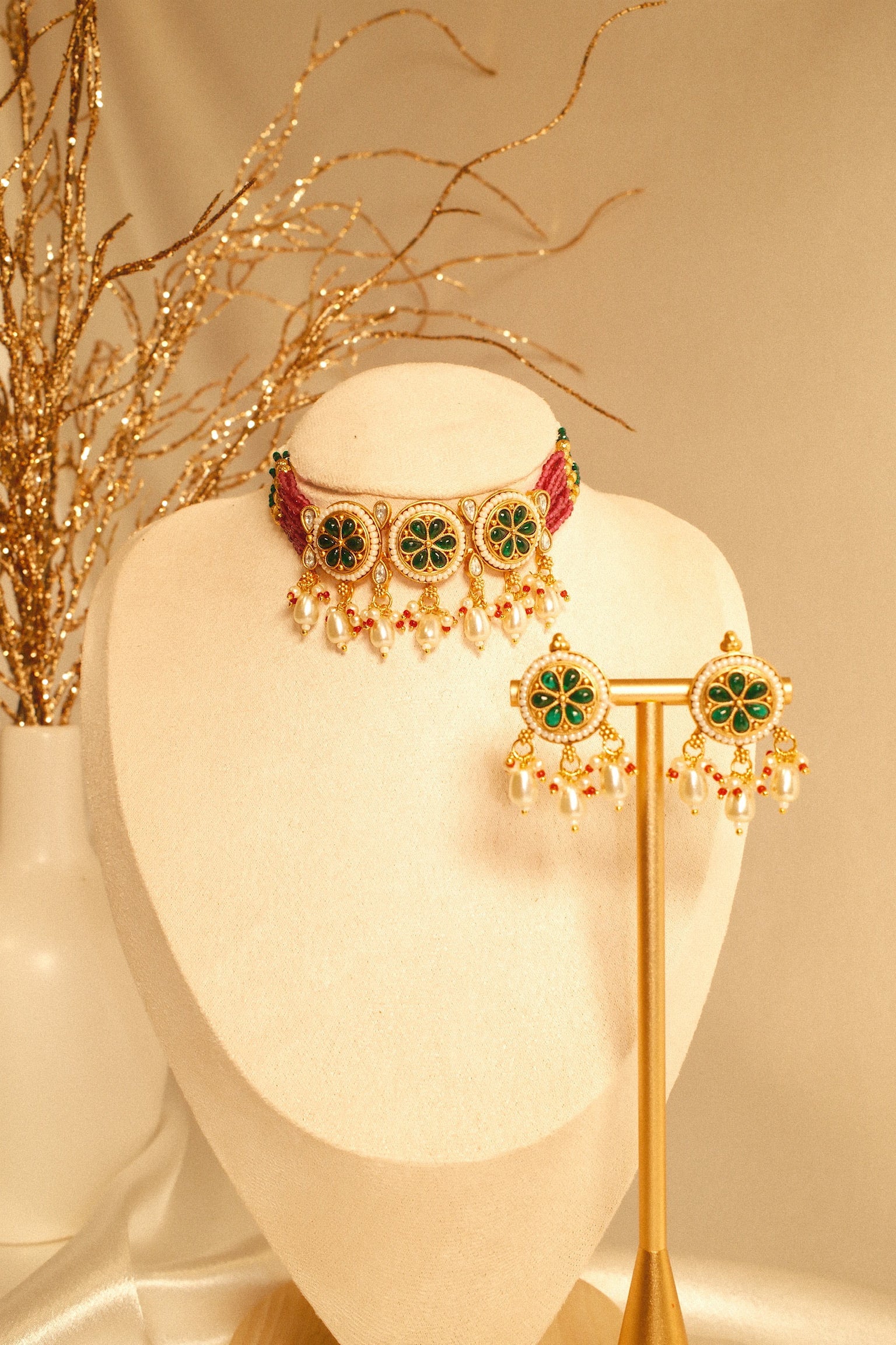 Emerald Choker Set