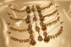 Hari Jhumka with Earchain and Tikka