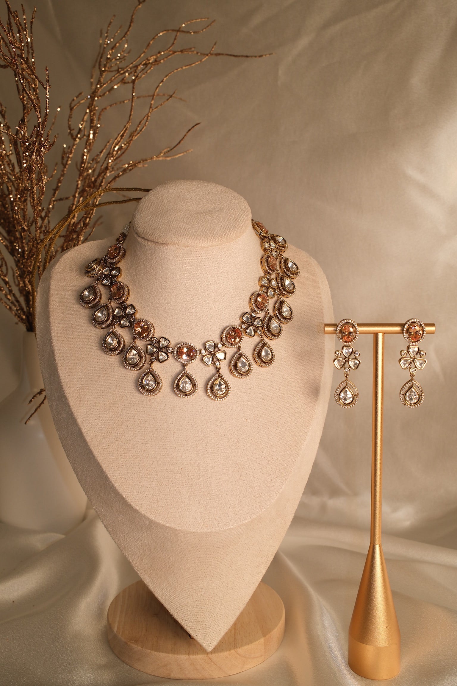Palak Moissanite Set