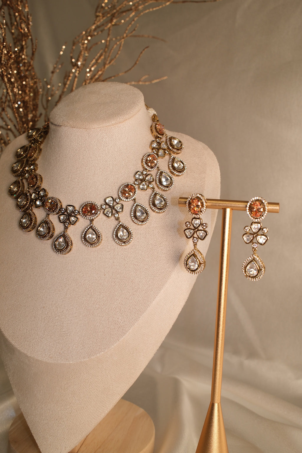 Palak Moissanite Set
