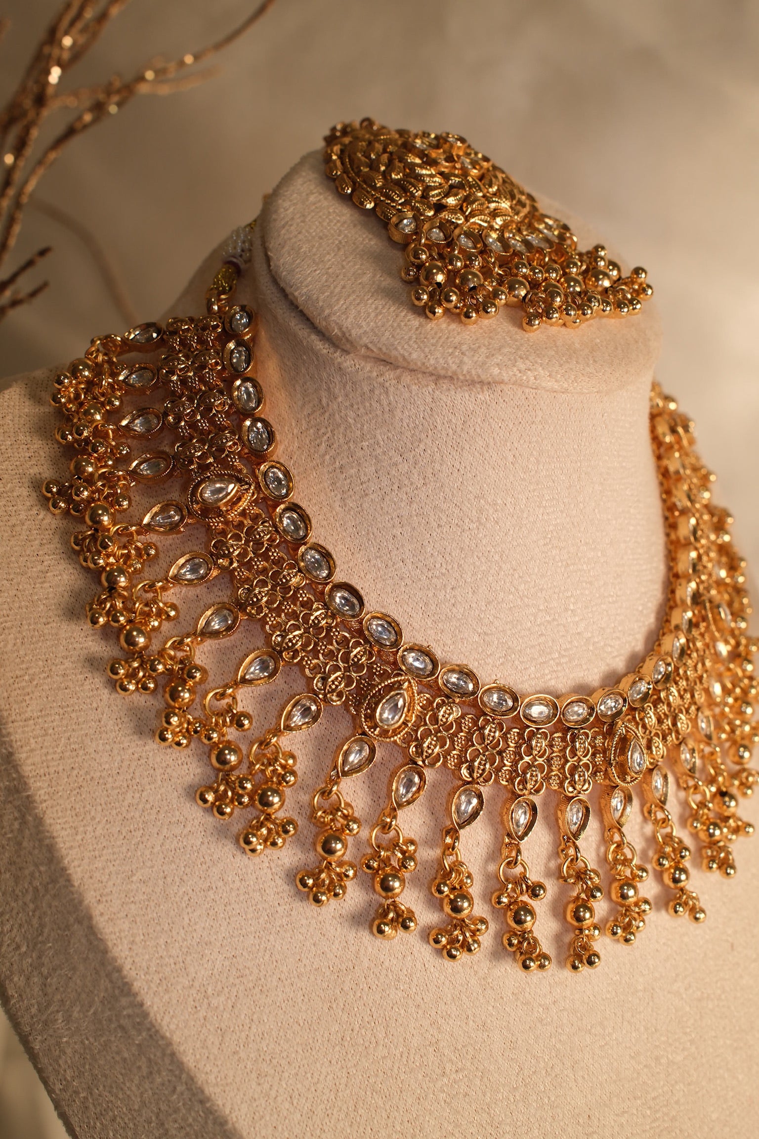 Sajni Set with Tikka – 1 Gram Gold Plated