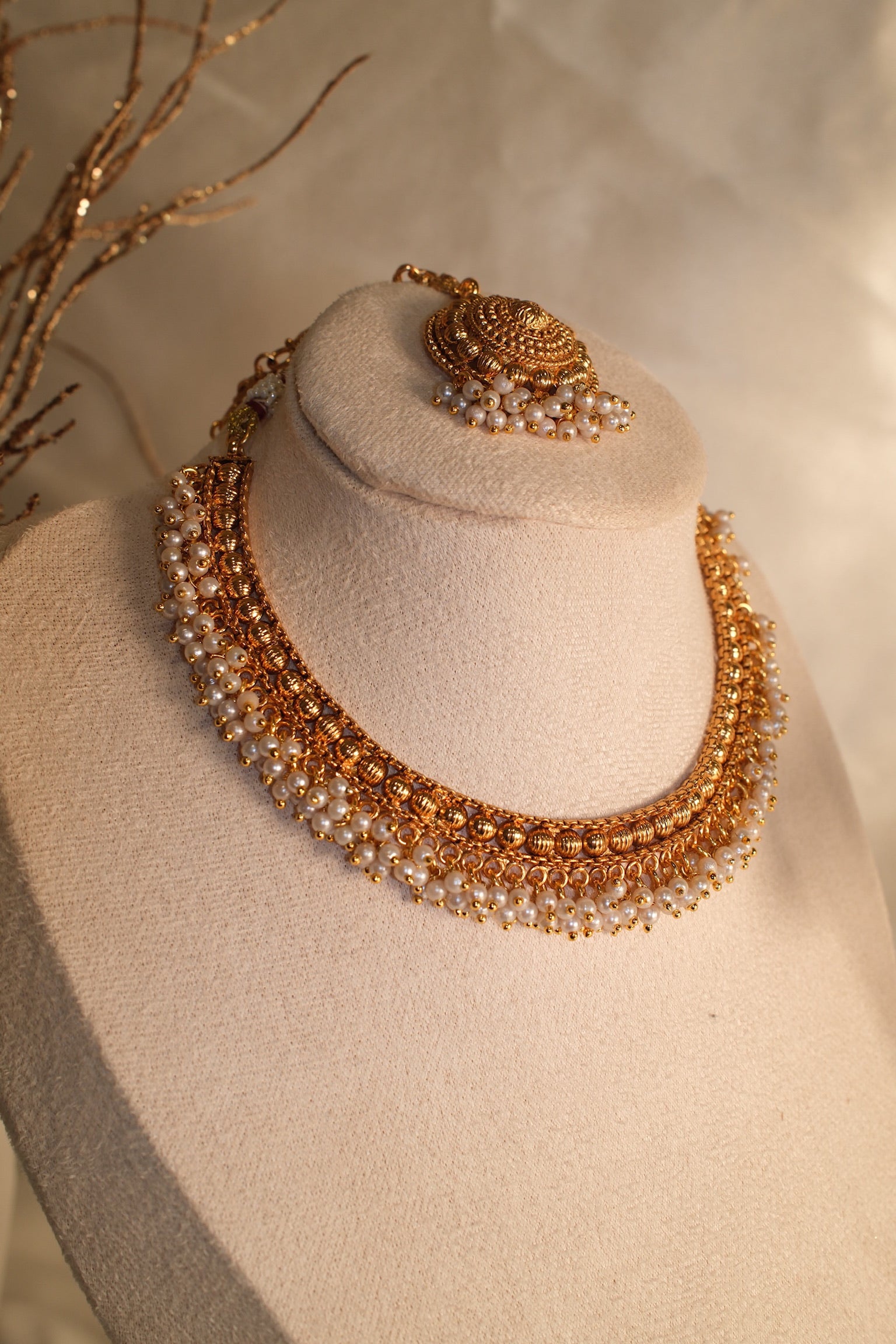 Suhaag Set with Tikka – 1 Gram Gold Plated