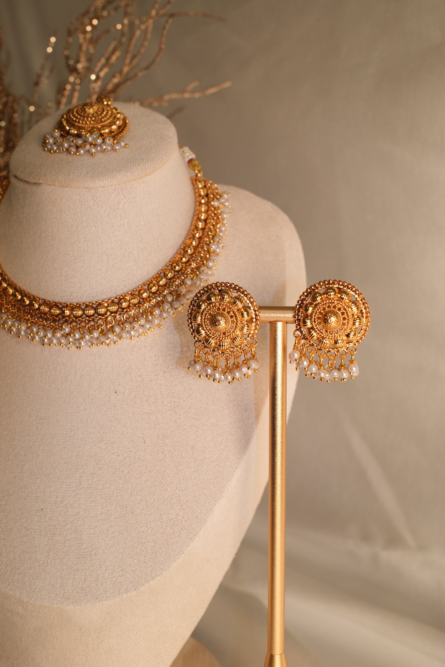 Suhaag Set with Tikka – 1 Gram Gold Plated