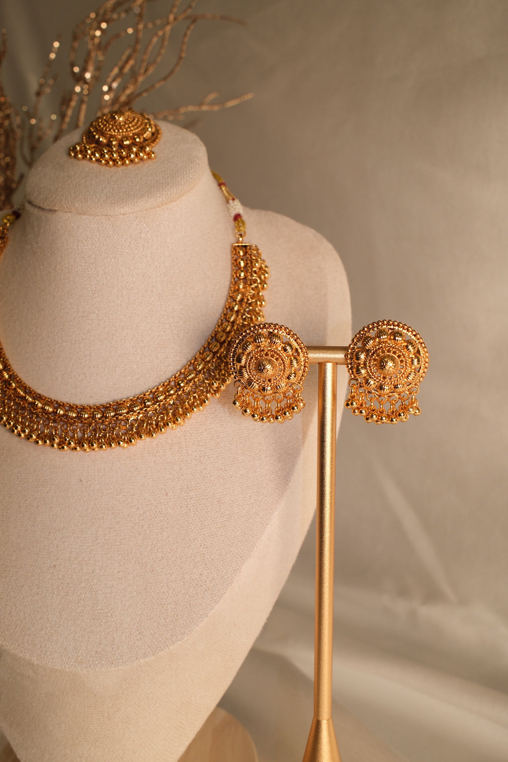 Suhaag Set with Tikka – 1 Gram Gold Plated