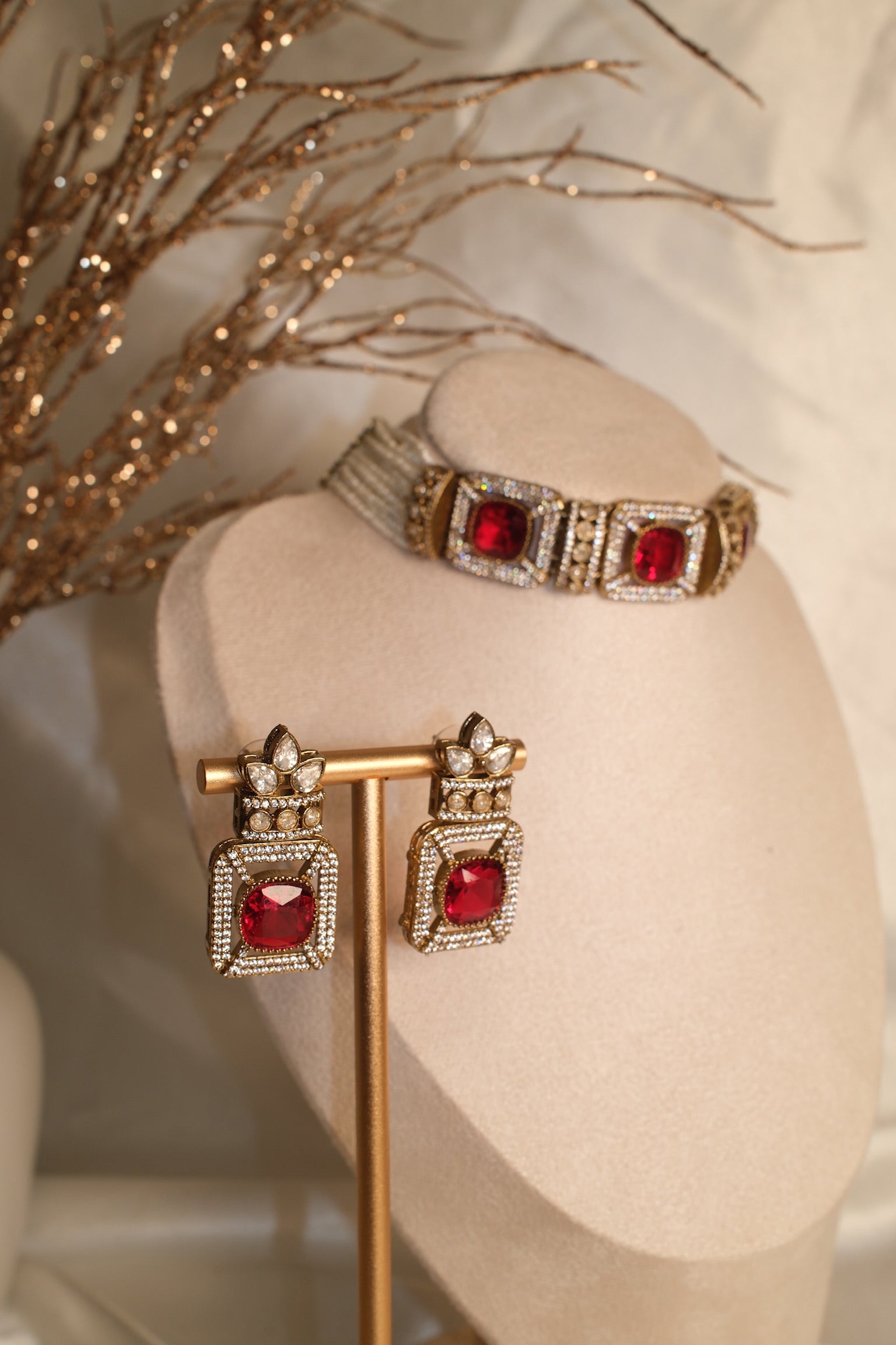 Imperial Moissanite Choker Set