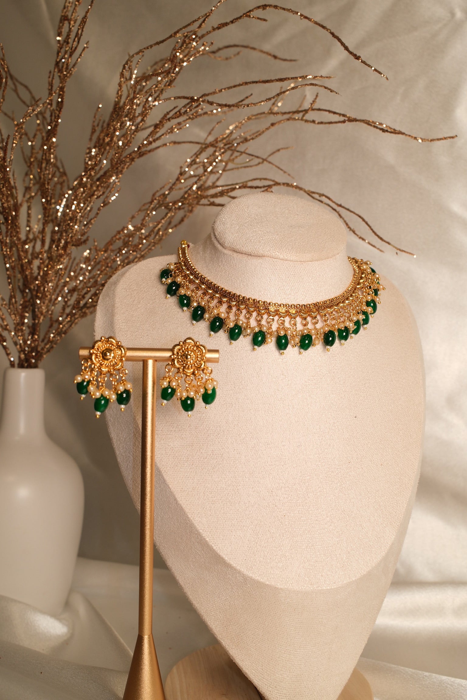 Mehka Moti Set – 1 Gram Gold Plated