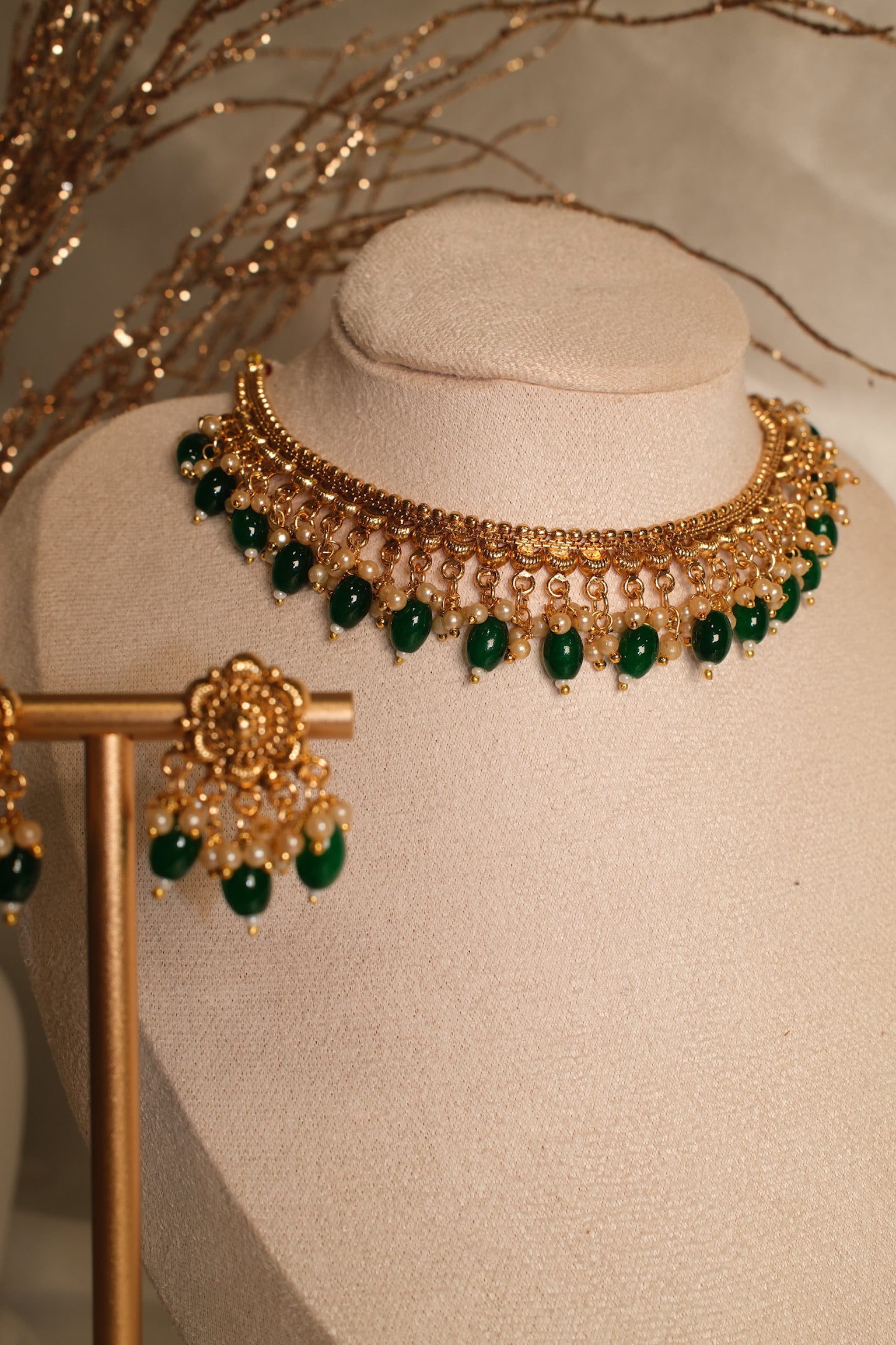 Mehka Moti Set – 1 Gram Gold Plated